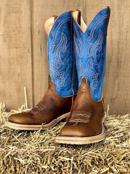 blue square toe boots